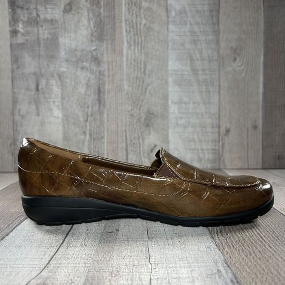 Easy Spirit Women's Seabriana 3 Loafer Slip-On Shoes Croc Print Brown Size 6.5 M - Picture 7 of 12